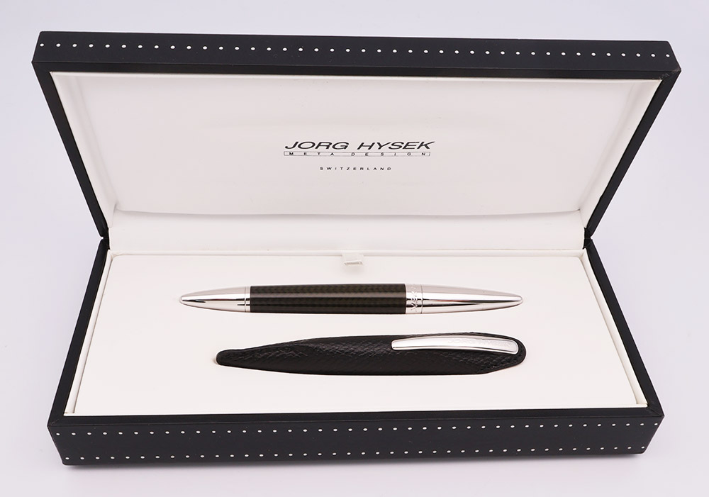 Jorg Hysek Carbon Fiber Fountain Pen - Unique Design w Leather